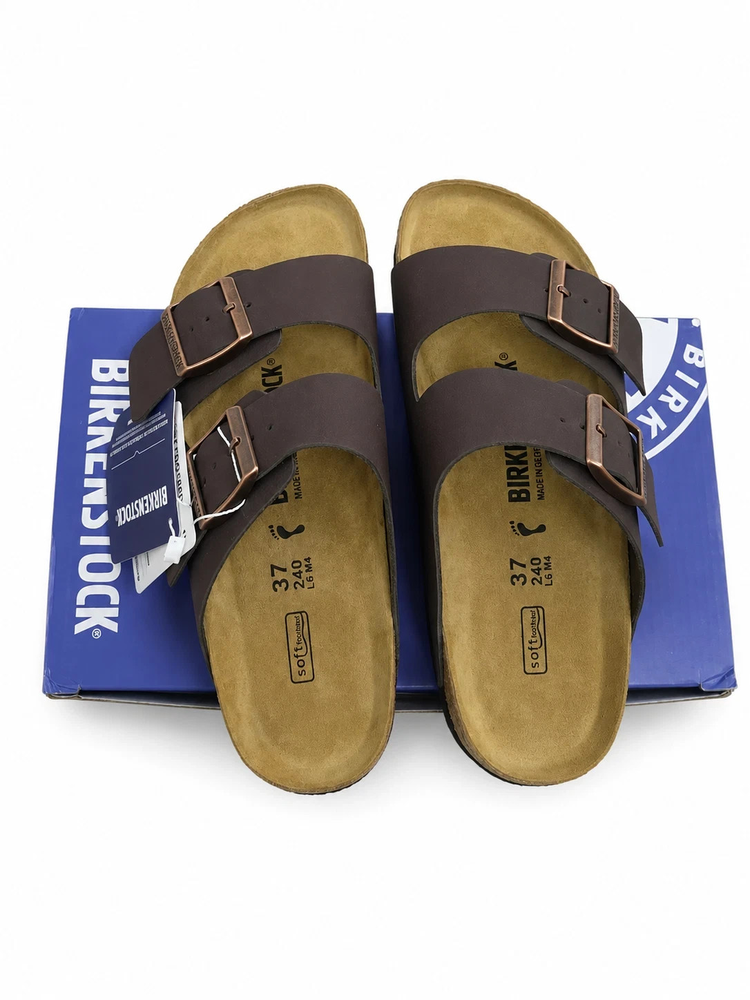 Birkenstock Arizona Birkibuc Sandals Mocha Unisex Adult Casual Comfort Slide