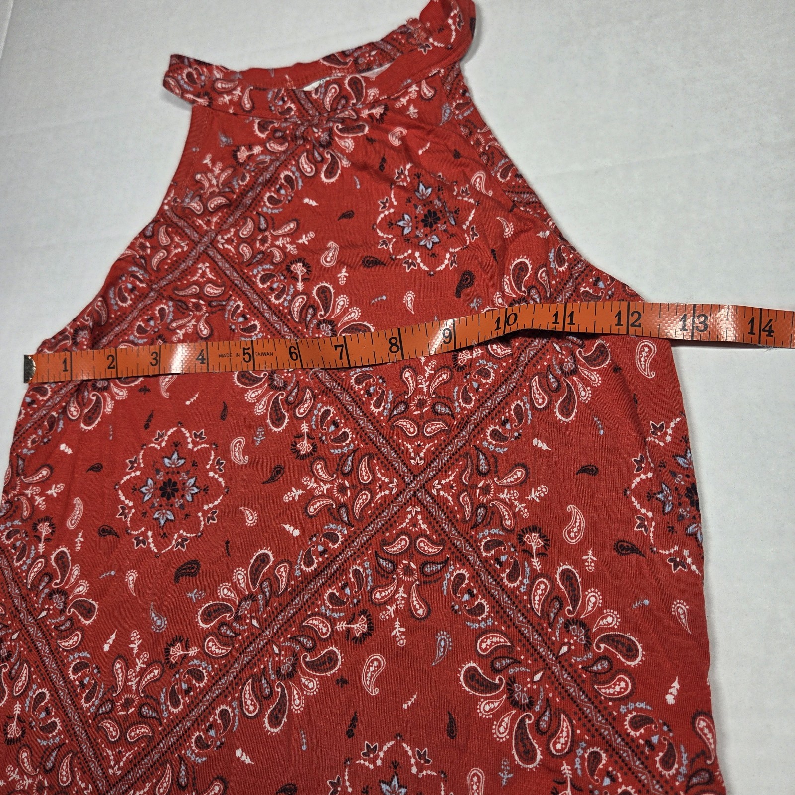 Mudd Paisley Print High Neck 2 Sleeveless Camisole Tops Red Black Size Medium