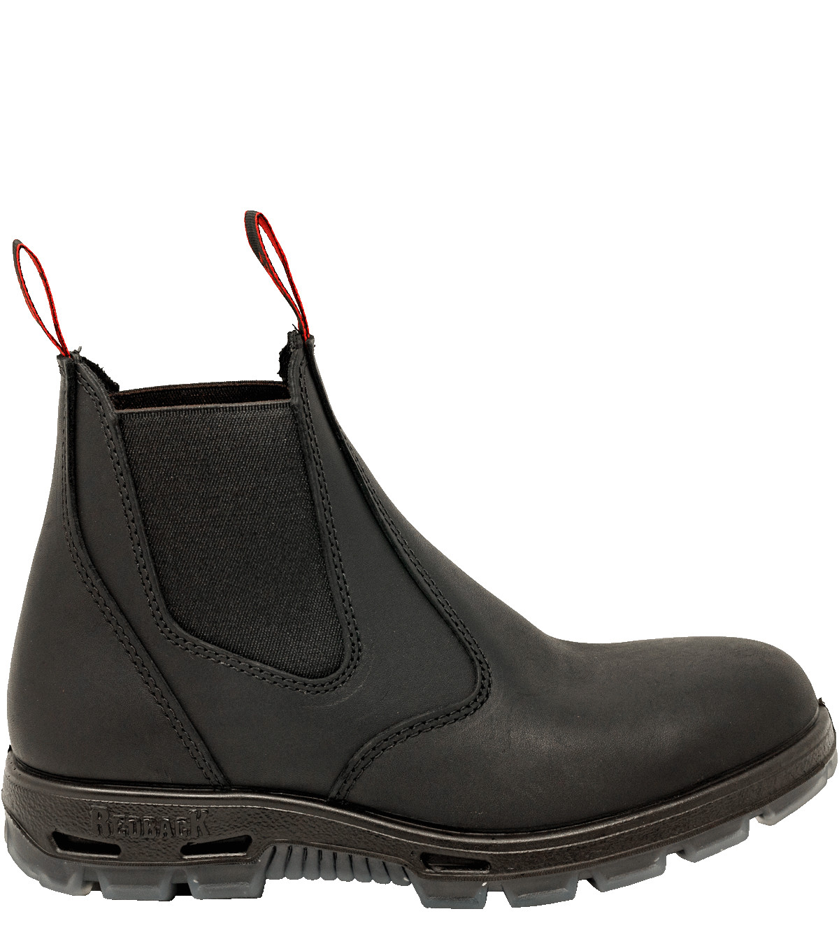 Redback Easy Escape Oil Kip UBBK Elastic Sided Soft Toe Work Boots Black