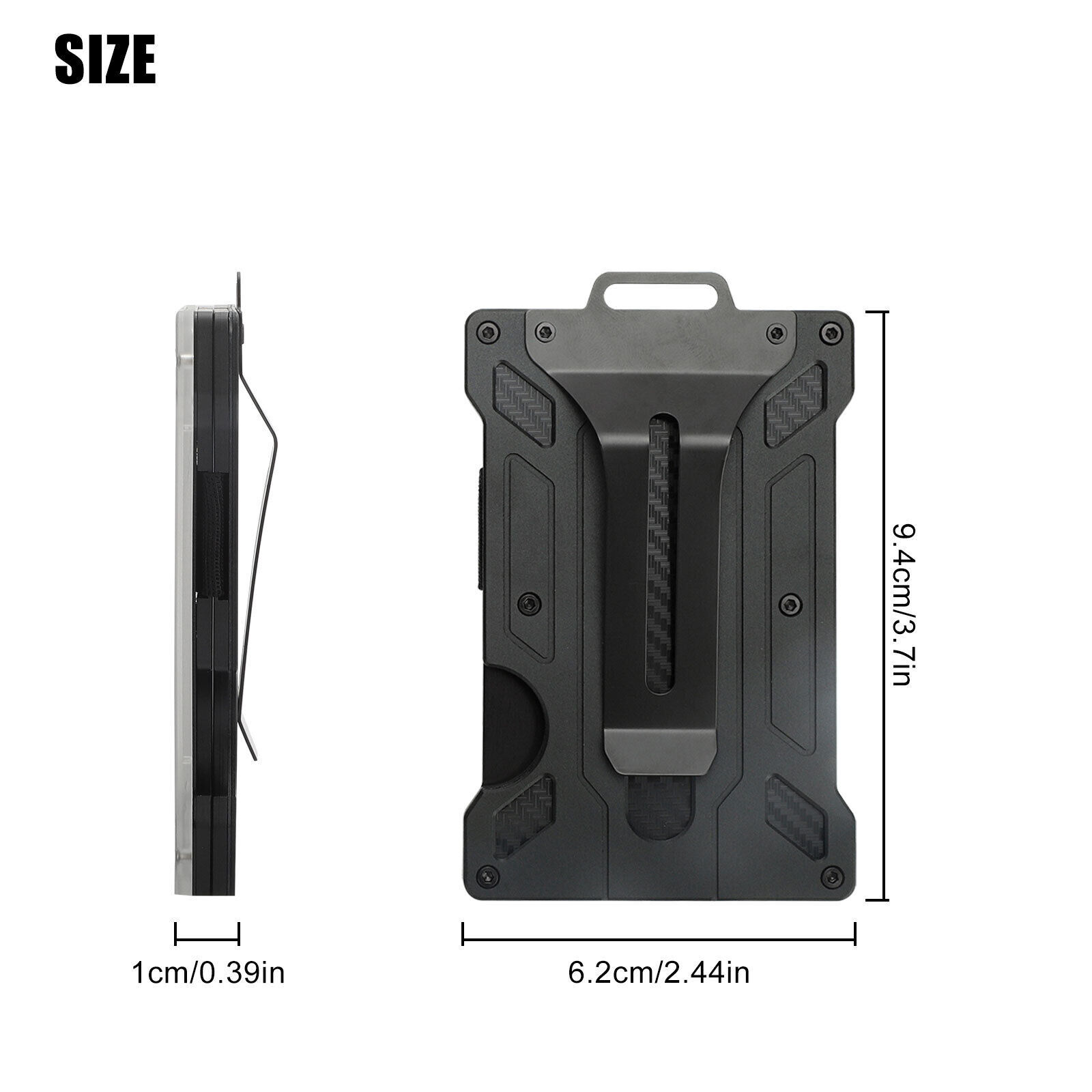 Men’s Aluminum RFID Blocking Money Clip Slim Credit ID Card Holder Metal Wallet