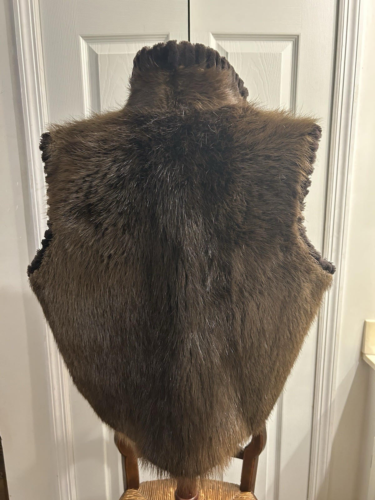 MUSI Canadian Brown Sheared Beaver Zip up Vest Coat Jacket~Pockets~Marianne~12