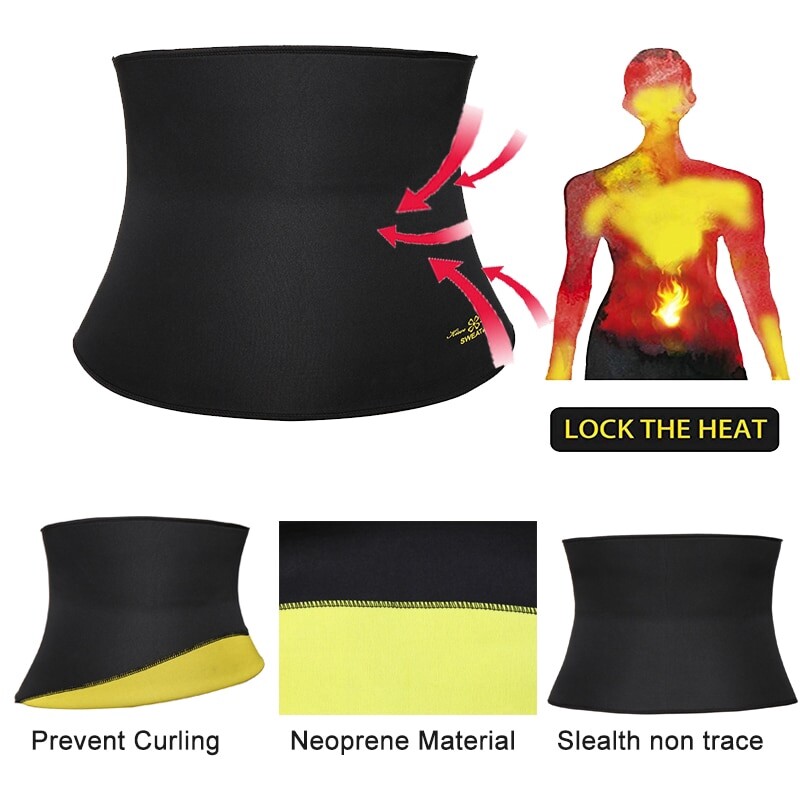 Men’s Fat Burner Tummy Slim Body Shaper Neoprene Sauna Sweat Belts Waist Trainer