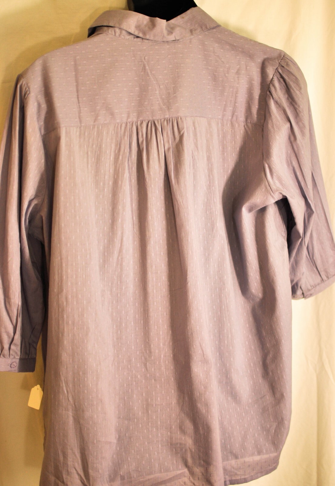 women’s ONLY NECESSITIES light purple 3/4 sleeves blouse size 1X 100% cotton