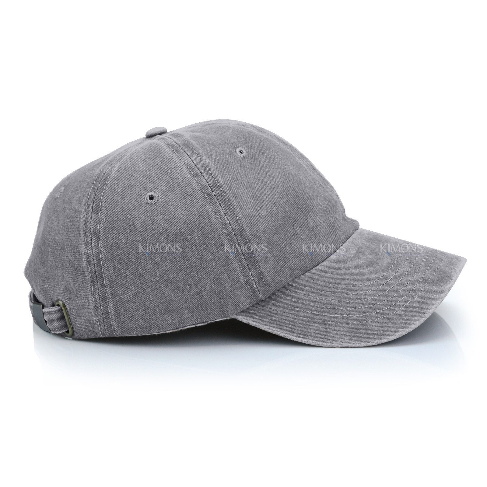 Dyed Washed Cotton New Plain Polo Style Baseball Ball Cap Hat Dad 2 Two Tone