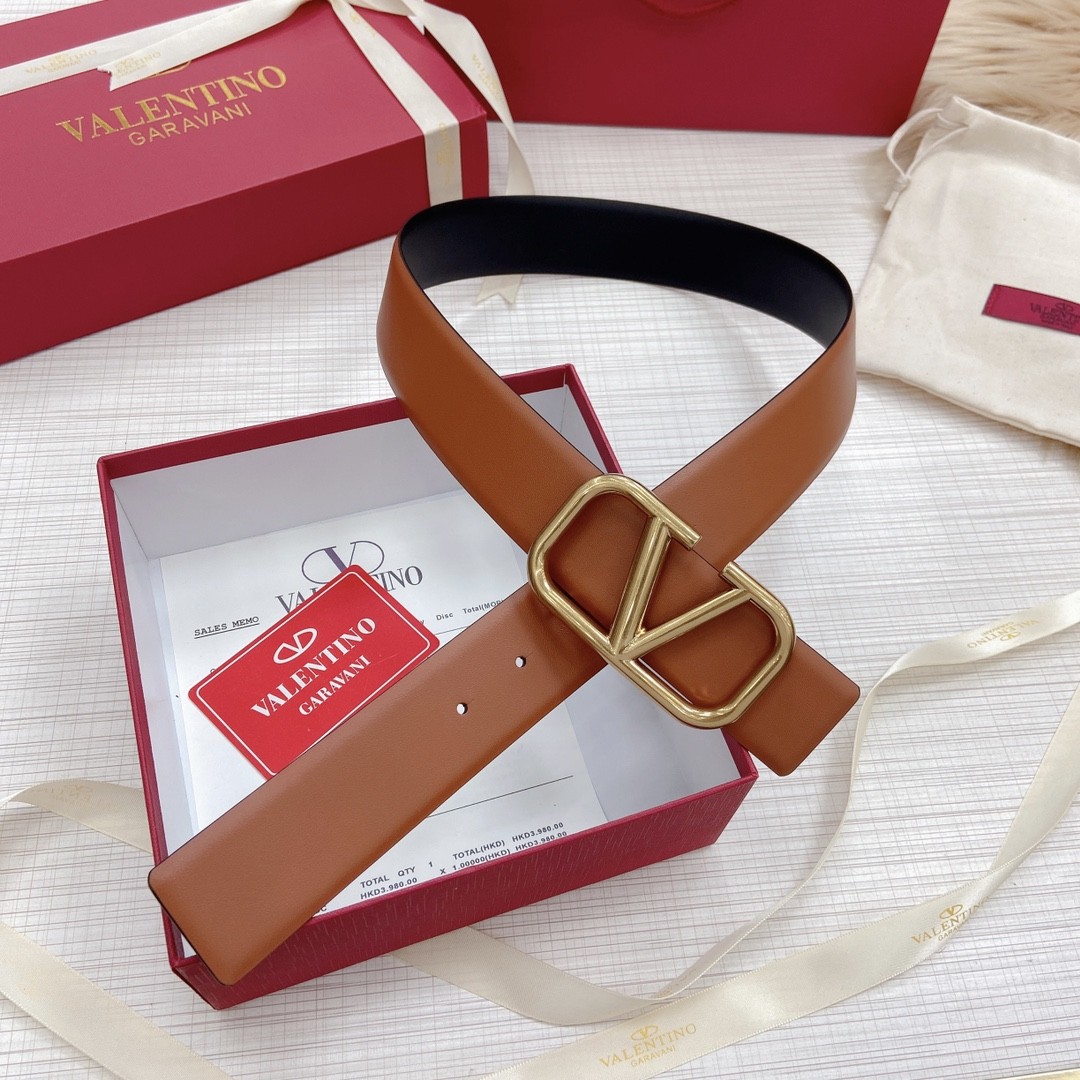 VALEN TINO Women’s belt with double-sided belt brown/Black width 4cm Without box