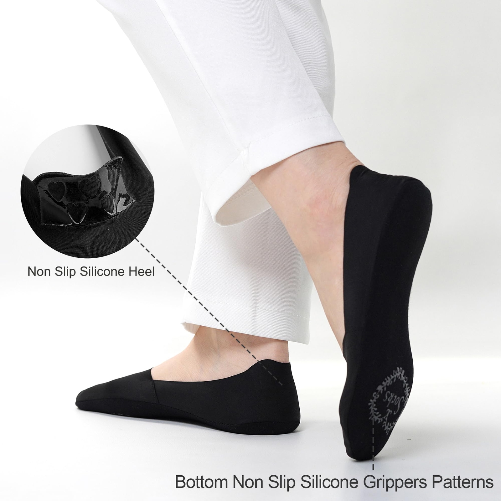 8× Thin No Show Socks Womens Low Cut Liner Non Slip Invisible Socks Summer USA
