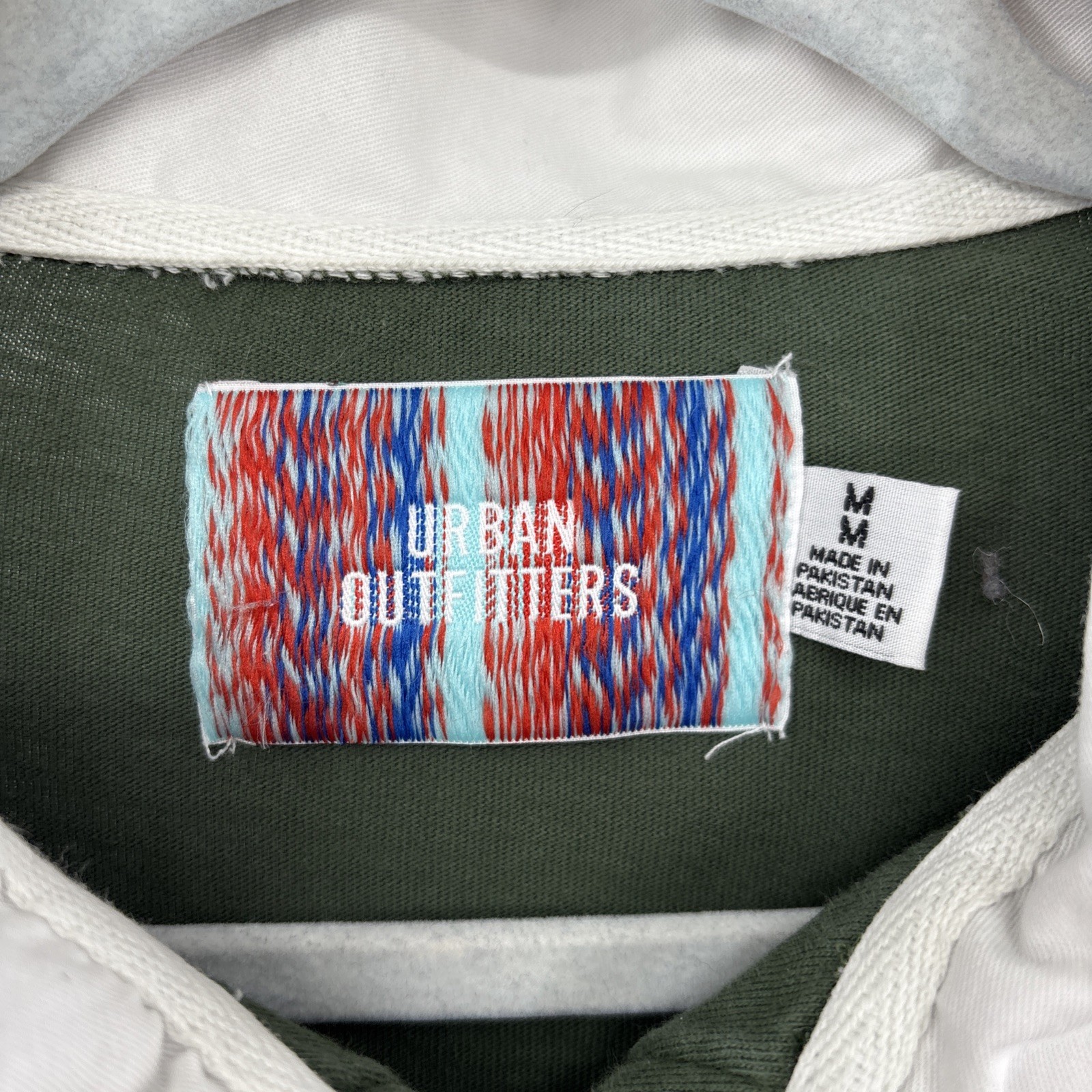 Urban Outfitters Rugby Shirt Mens M Green Striped Long Sleeve Polo As Seen On TV