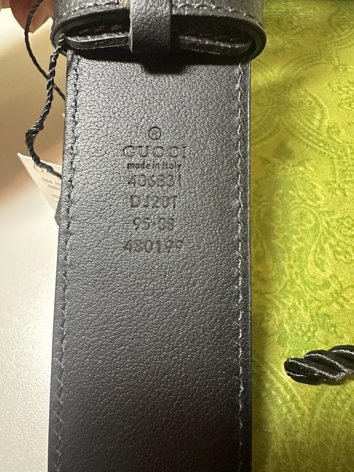 GG Marmont BlackGUCCl Leather Belt Gold Logo – Authentic