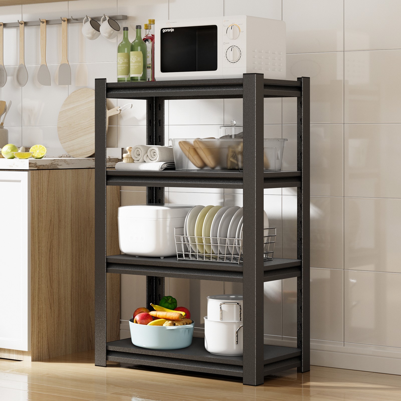 Metal Kitchen Storage Shelves Storage and Organization 1600 LBS Heavy Duty