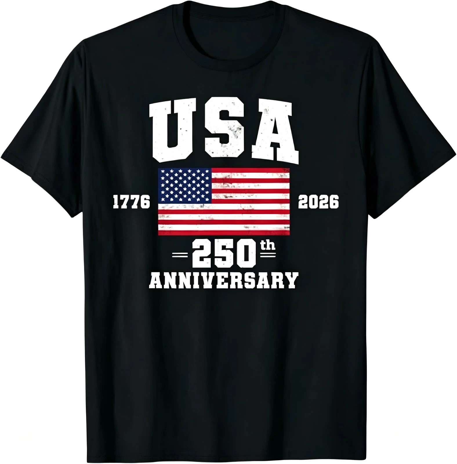 4th of July America US Flag Patriotic 250th Anniversary USA T-Shirt S-5XL