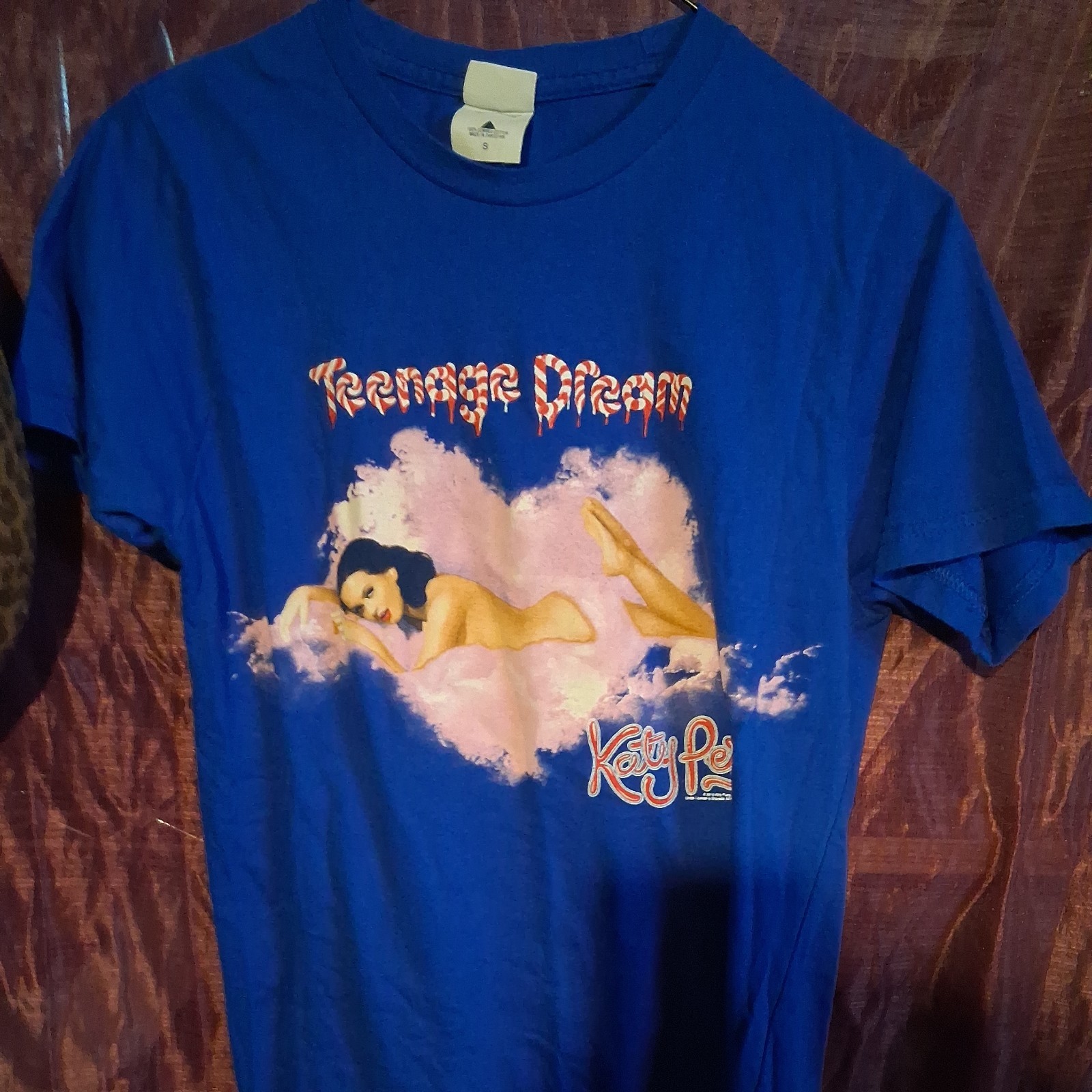 Katy Perry Teenage Dream 2011 Blue Tour Cotton T-Shirt Adult Size Small