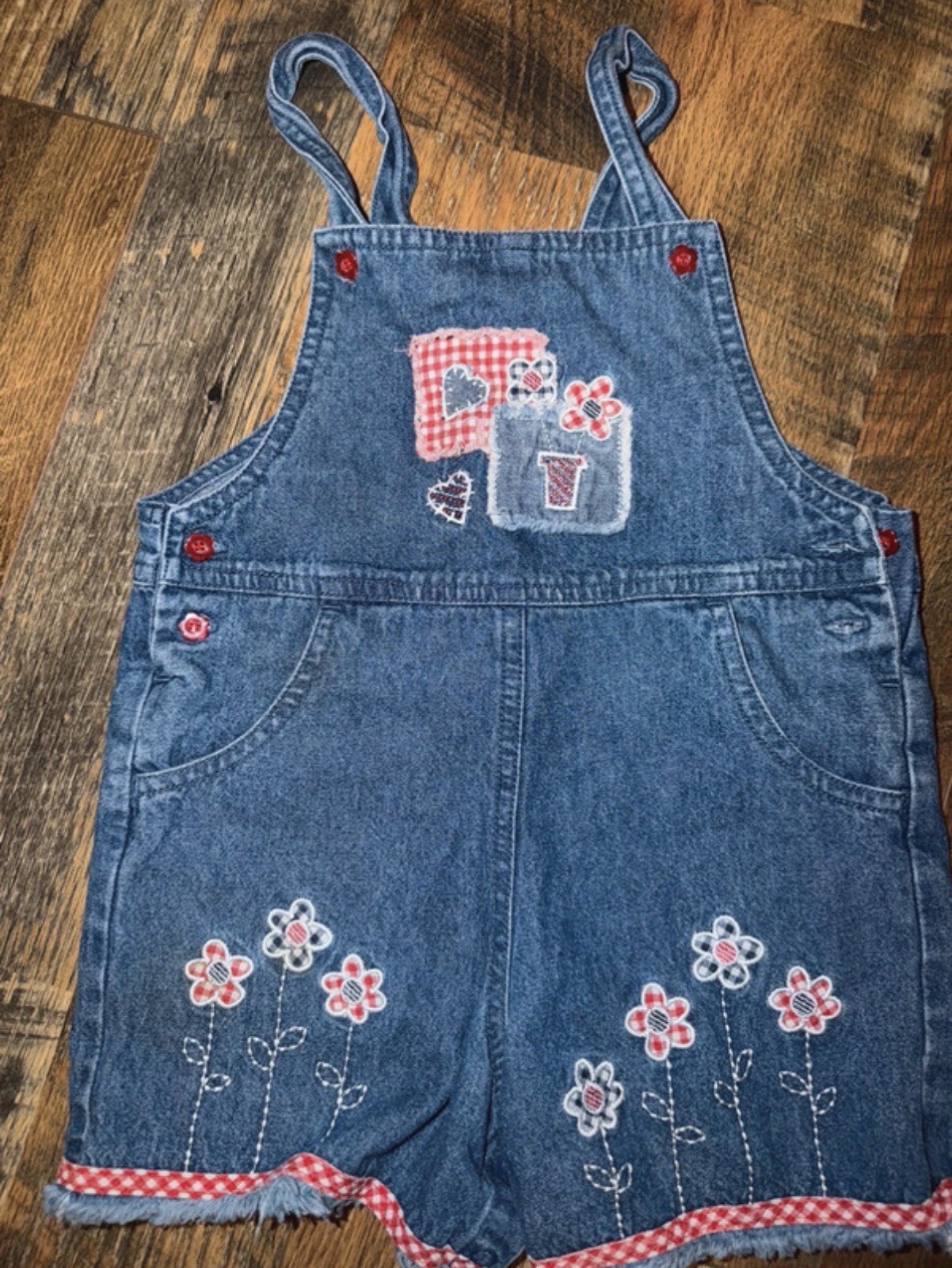 Vintage Miniwear Embroidered Shortalls 3T/36m