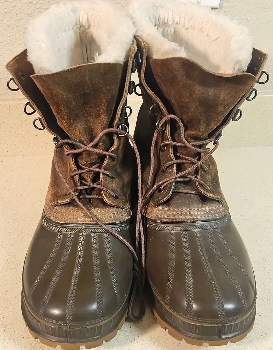 Sorel Kaufman Steel Shank Boots 12 Lined Water Proof Snow Rain Made USA Leather