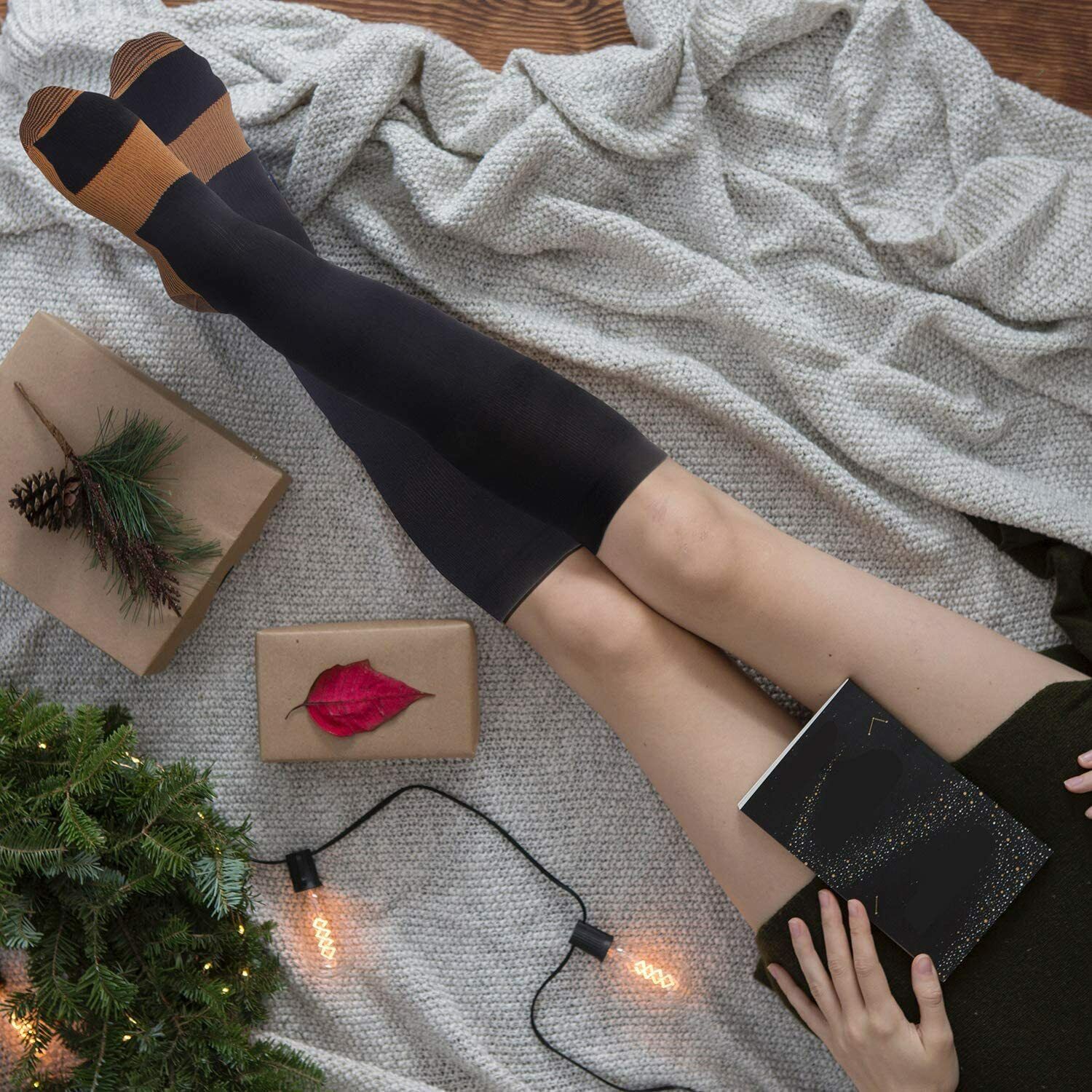 10 Pairs Copper Compression Socks 20-30mmHg Graduated Support Mens Womens S-XXL
