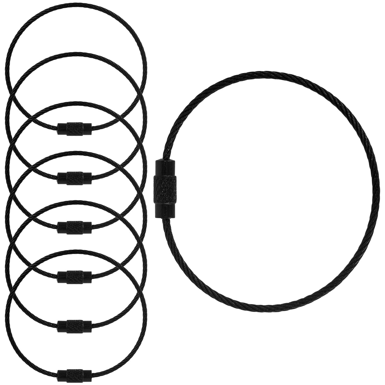 10Pcs Wire Keychain Cable, Cable Stainless Steel Key Ring, Luggage Tags Loops US