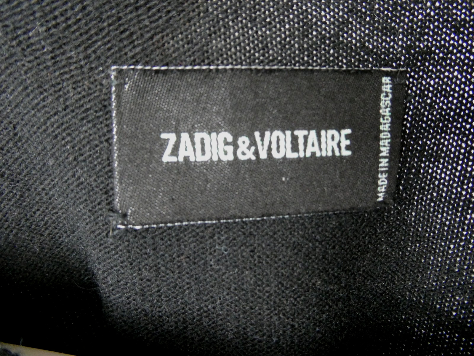 ZADIG & VOLTAIRE Gaby Amour Women’s Size L Black Sweater Made in Madagascar