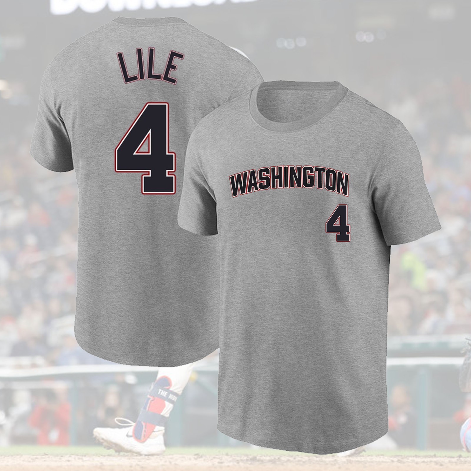 HOT SALE! Daylen Lile #4 Washington Nationals 2026 Player Name & Number For Fans