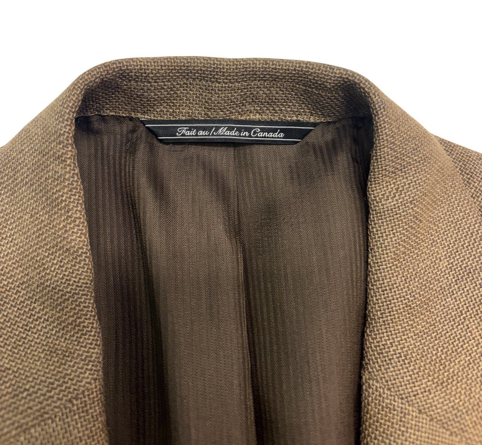 Jack Victor 40L 41L 42L Brown Hopsack Silk Linen Wool Blazer Jacket Sport Coat